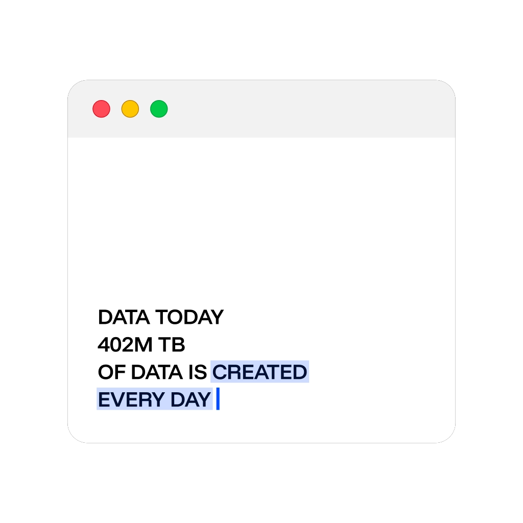 Extracted text pasted into a macOS app window with selected words highlighted